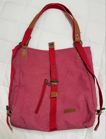 빨간색 캔버스 숄더백