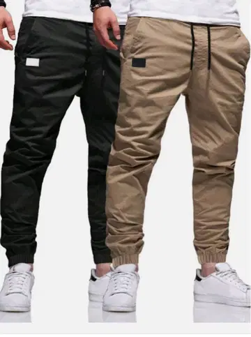 조거 팬츠 그레이 베이지 2색 세트