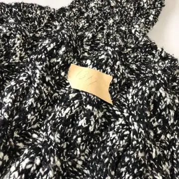 크루치아니 터틀넥 니트 스웨터 블랙 화이트 믹스