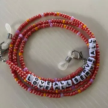 후지이 카제 굿즈 LOVE ALL SERVE ALL 비즈 스트랩