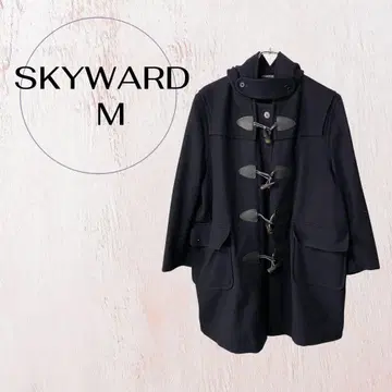SKYWARD 온워드 더플 코트 M 여성용 블랙 미들 기장