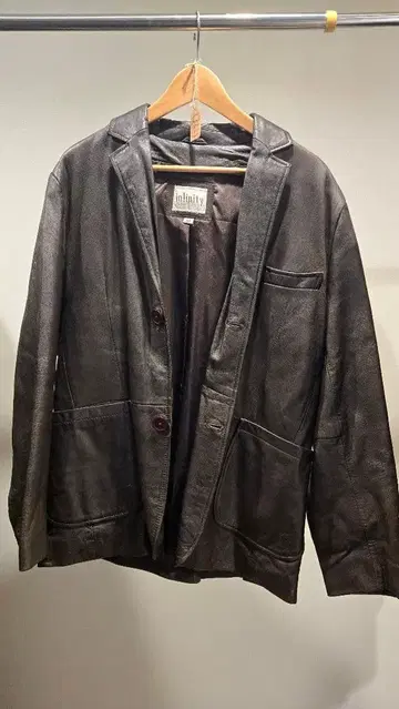 infinity 브라운 가죽 자켓