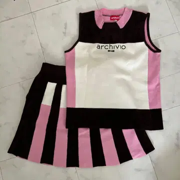 아르키비오 스트라이프 셋업 니트 36