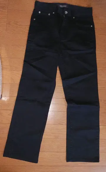 블랙 데님 팬츠 스트레이트 약 69cm