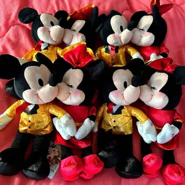 디즈니 미키 미니 BIG 봉제 인형 4개 세트 미사용품