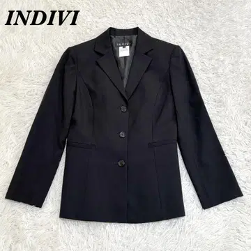 [새상품급] INDIVI 테일러드 자켓 울 36 블랙