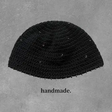 비니 블랙 크러셔 모자 버킷햇 남녀 공용 니트 모자