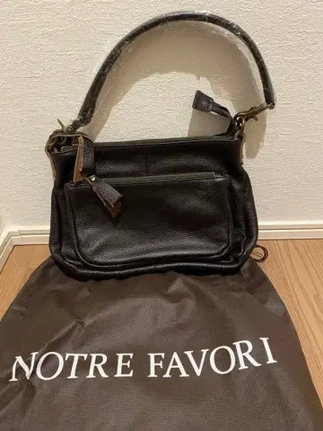 노트르파보리 숄더백 2way 블랙 가죽 핸드백