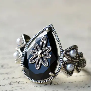 록잔 오닉스 반지