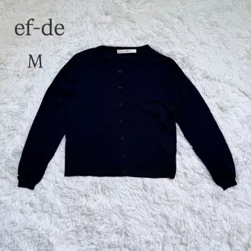 에프데 크루넥 가디건 M 네이비 출퇴근 오피스 심플