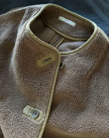 archi ROBIN COAT 코튼 보아 코트 베이지