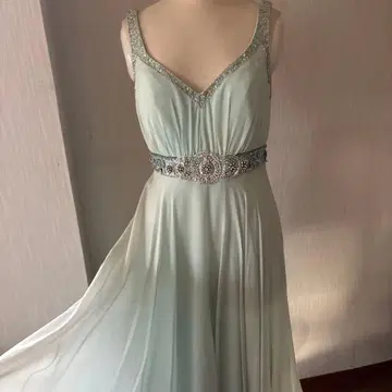 SCOT CLUB 실크 100% 비쥬 사용 고져스 드레스 오샤레