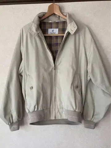 Troy Bilt 베이지 봄버 자켓 점퍼 블루종