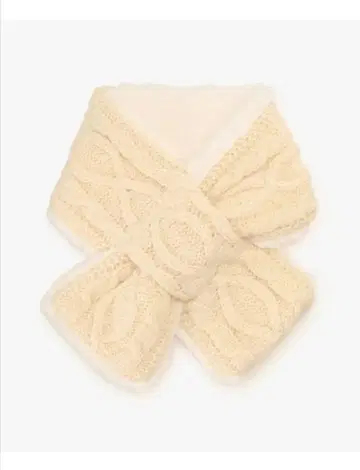 애프터눈 티 리빙 / 케이블 니트 인조 모피 티펫