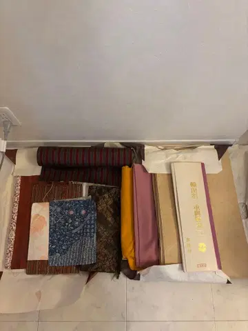 수출 이중 원단 기모노 안감 미사용 새상품 원단 모음