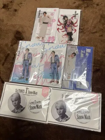 SnowMan 라울 아크릴 스탠드 캔뱃지 7개 세트