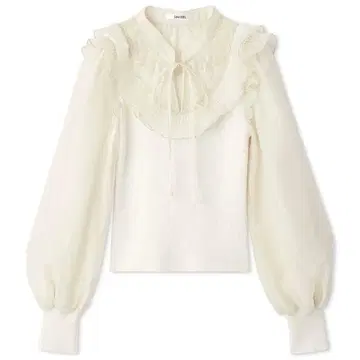 SNIDEL 플리츠 칼라 도킹 니트 풀오버