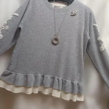 라이트 그레이 니트 A 라인 스웨터 사이즈 42