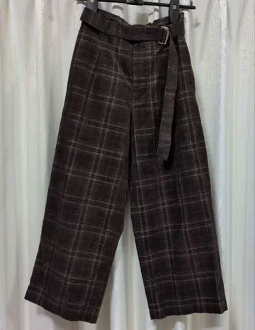 쿠미쿄쿠 S [세탁 가능] 코튼 소프트 콜 와이드 팬츠