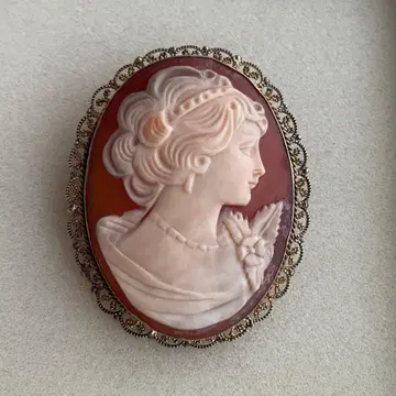 빈티지 925 실버 카메오 브로치 펜던트#2068