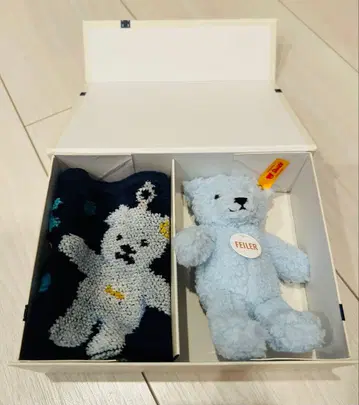 [ 미사용 새상품 ] 페이 슈타이프 콜라보 테디베어 손수건 세트