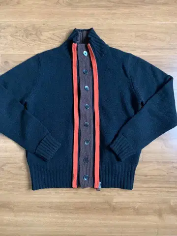 BEAMS HEART 두꺼운 원단 니트 가디건 M 사이즈