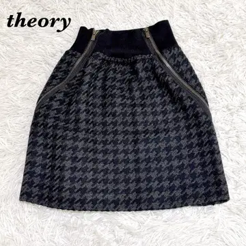 [ 새상품급 ] theory 허리밴딩 울 미니 스커트 0 그레이