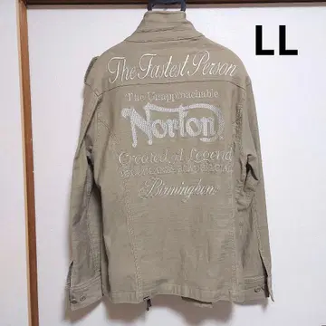 [ 새상품급 ] Norton 자수 카키 겉옷 셔츠 LL