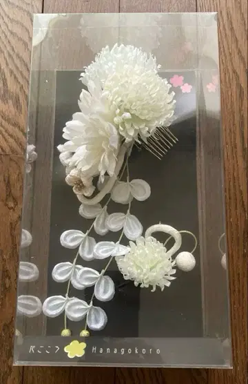 하나고코로 일본 의류용 머리 장식 화이트 성인식 졸업식