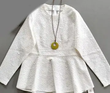 화이트 긴팔 튜닉 L 미사용 새상품