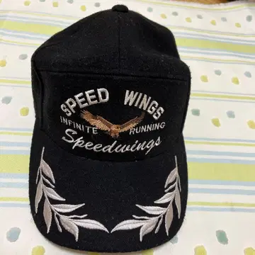 Speedwings 블랙 캡 독수리 자수
