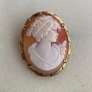 빈티지 카메오 925 실버 펜던트 브로치#2069