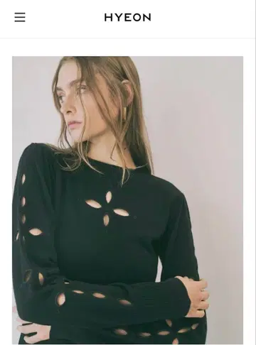 Hyeon Petal 니트 블랙