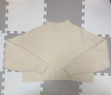 마이 스트라다 아이보리 하이넥 숏 니트 38