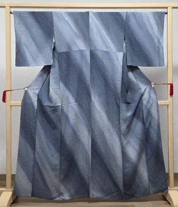 B 기모노 편안함  흩뿌린 무늬 이중 기모노 순수 실크 코몬 기모노