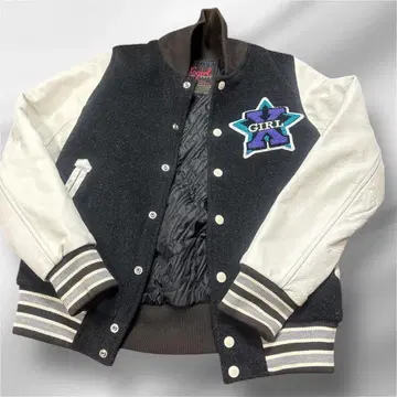 엑스걸 소매 가죽 바시티 자켓 사이즈 1