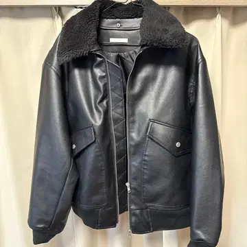 WYM LIDNM 보아 포함 가죽 블루종