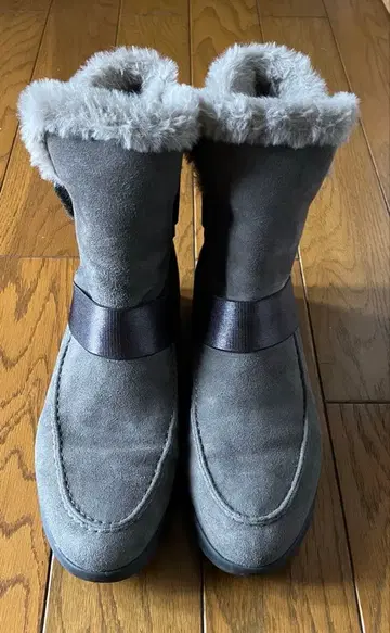 fitfit 퍼 2way 부츠 스웨이드 그레이