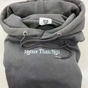 Hotter Than Hell 후드 부착 후드티 다크 그레이