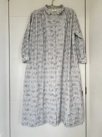 사만사 모스모스 무민 깅엄 체크 원피스