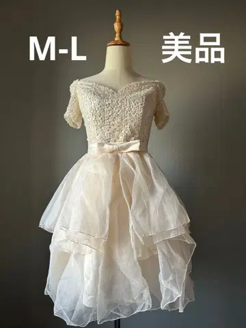 [ 새상품급 ] 아이보리 오간자 볼륨 드레스 전()촬영 2차 모임 M-L