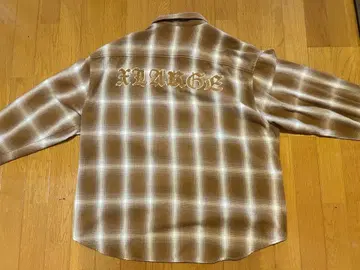 XLARGE 자수 체크 플란넬 셔츠