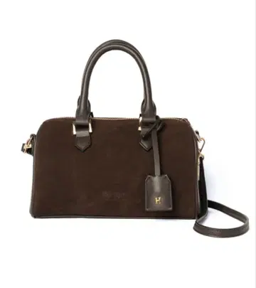 Herlipto Suede Mini Boston Bag espresso