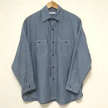 FREAKS STORE 릴랙스 핏 레귤러 카라 데님 셔츠 L