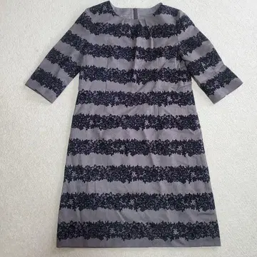 레리안 사이즈 11 스트라이프 플로키 레이스 7부 소매 원피스