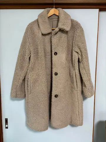 베이지 보아 자켓