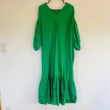 그린 롱 원피스