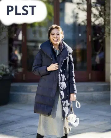 [클리닝 완료] PLST 플라스테 2WAY 넥 롱 다운 코트