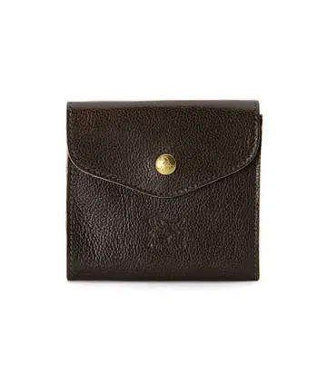 다크 브라운 가죽 접이식 지갑