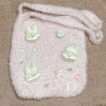 페이짱. 페이짱 키라키라 니트 토트 핑크